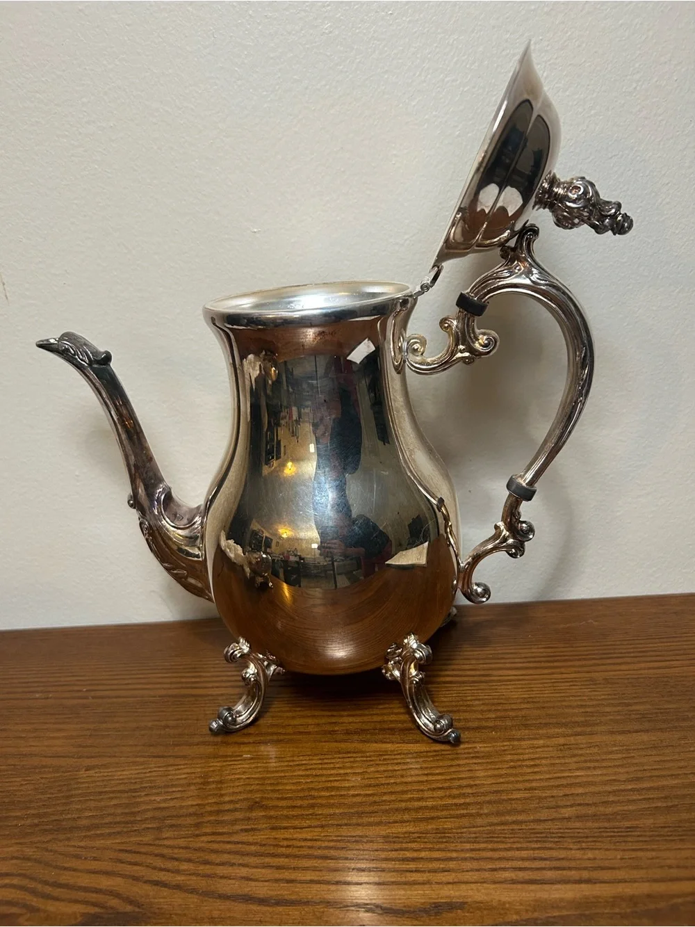 F.B. Rogers Vintage Silver Ornate Tea Pot and Creamer Set